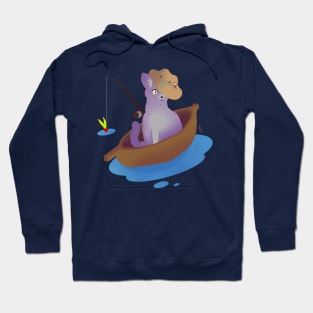 Cat Fishing Boat Hoodie